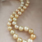 8.4-11.8mm Genuine Golden South Sea Pearls classic necklace